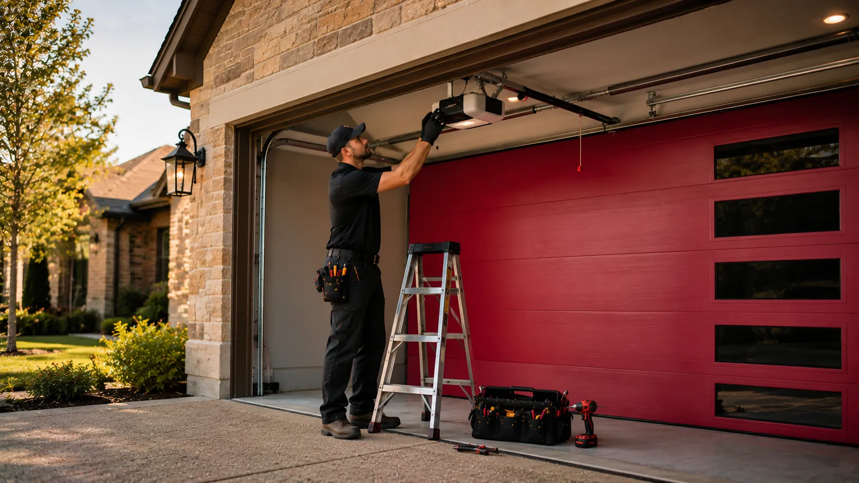 Garage door service in Rockwall