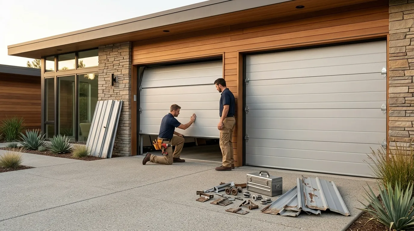 Commercial roll-up garage door