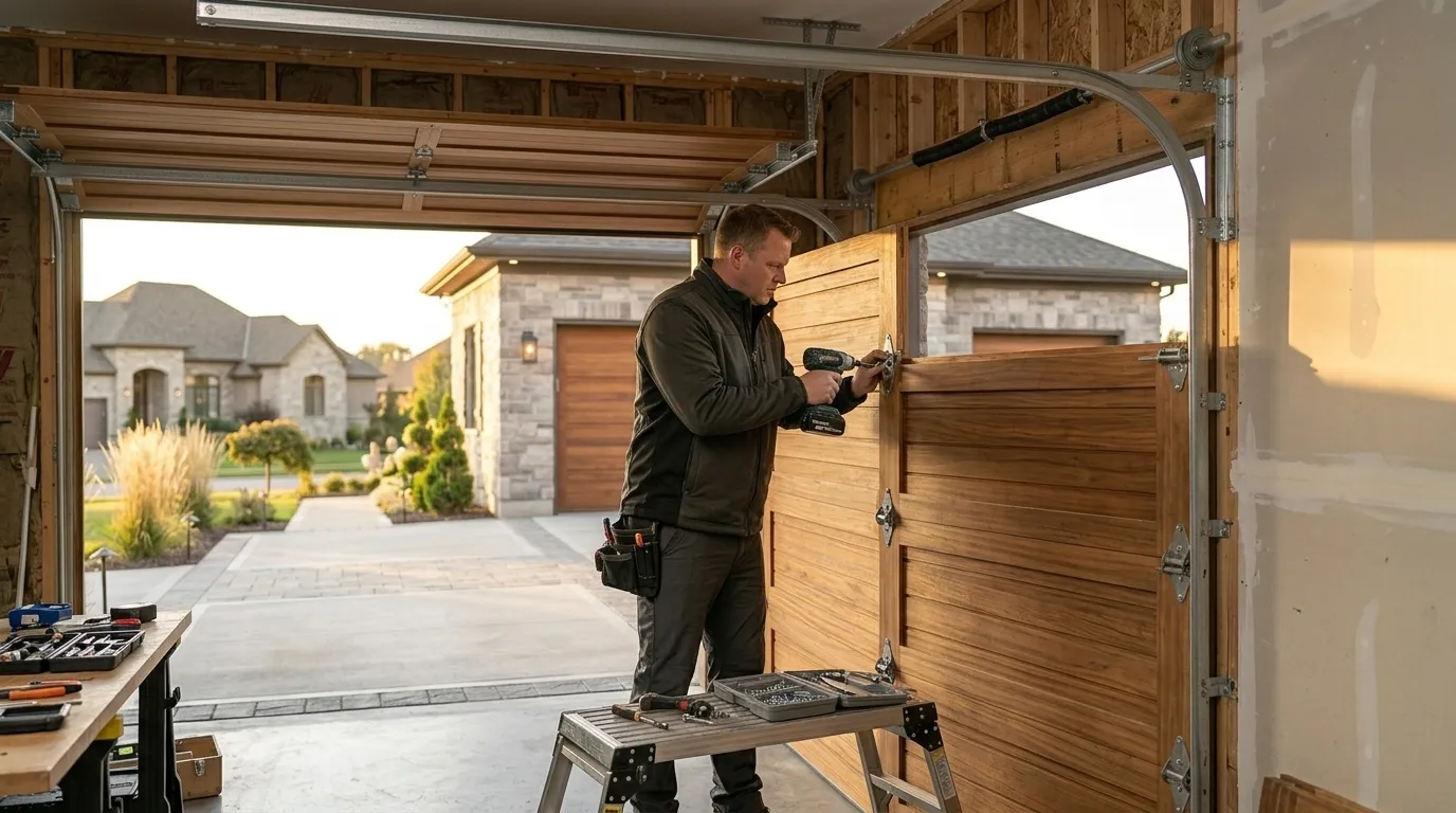 Raised panel garage door