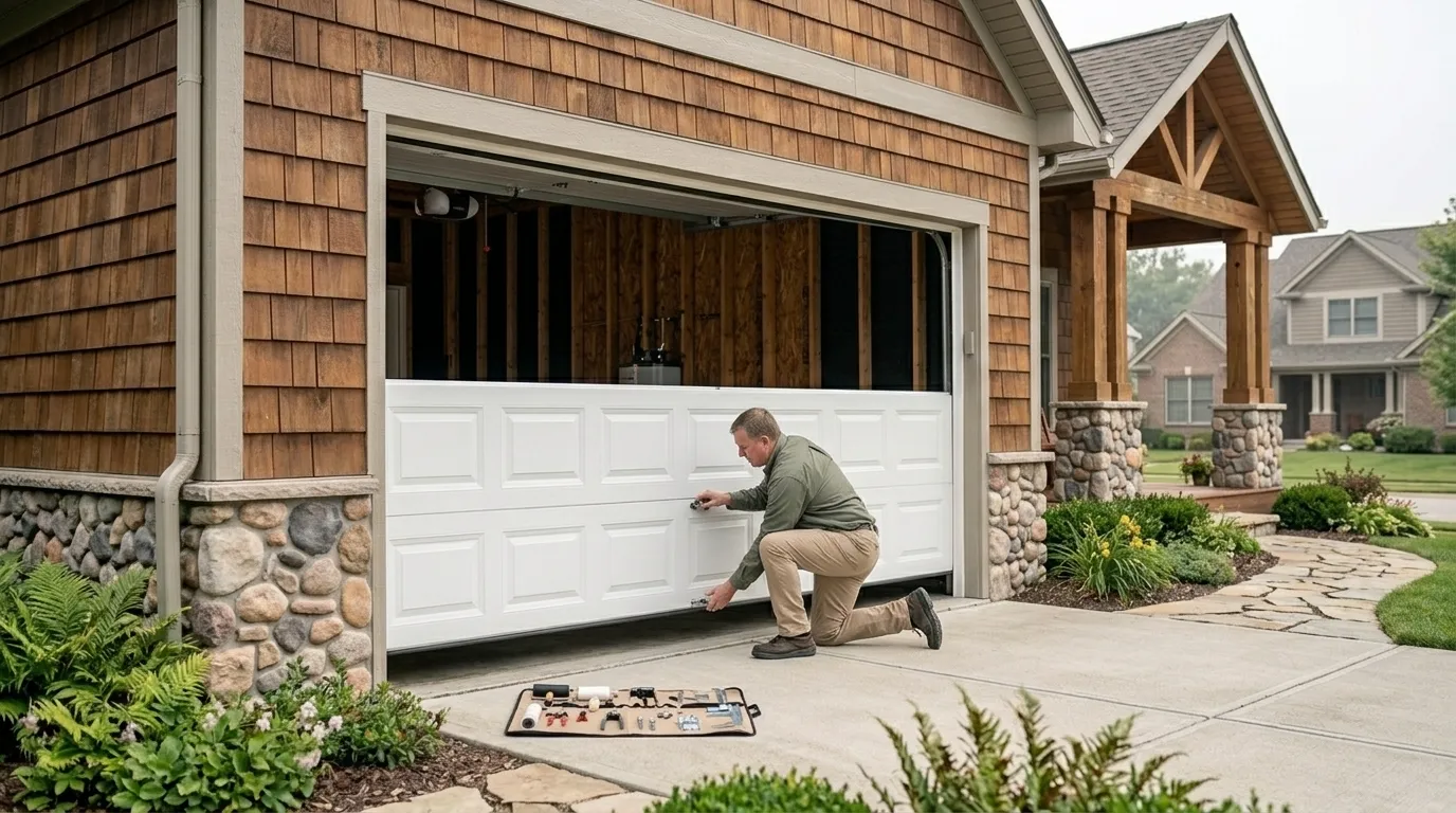 Commercial roll-up garage door