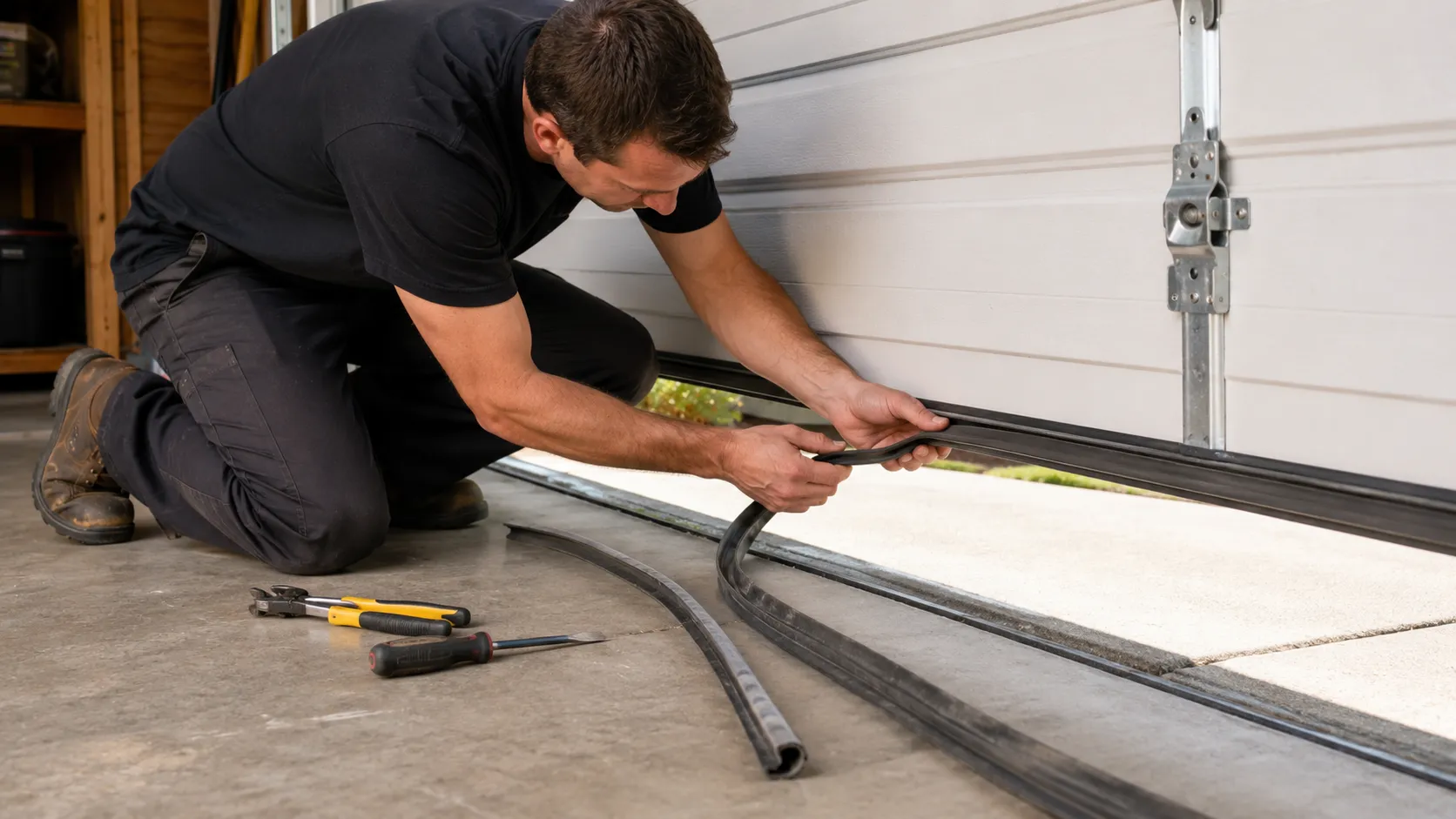 Full-view glass garage door