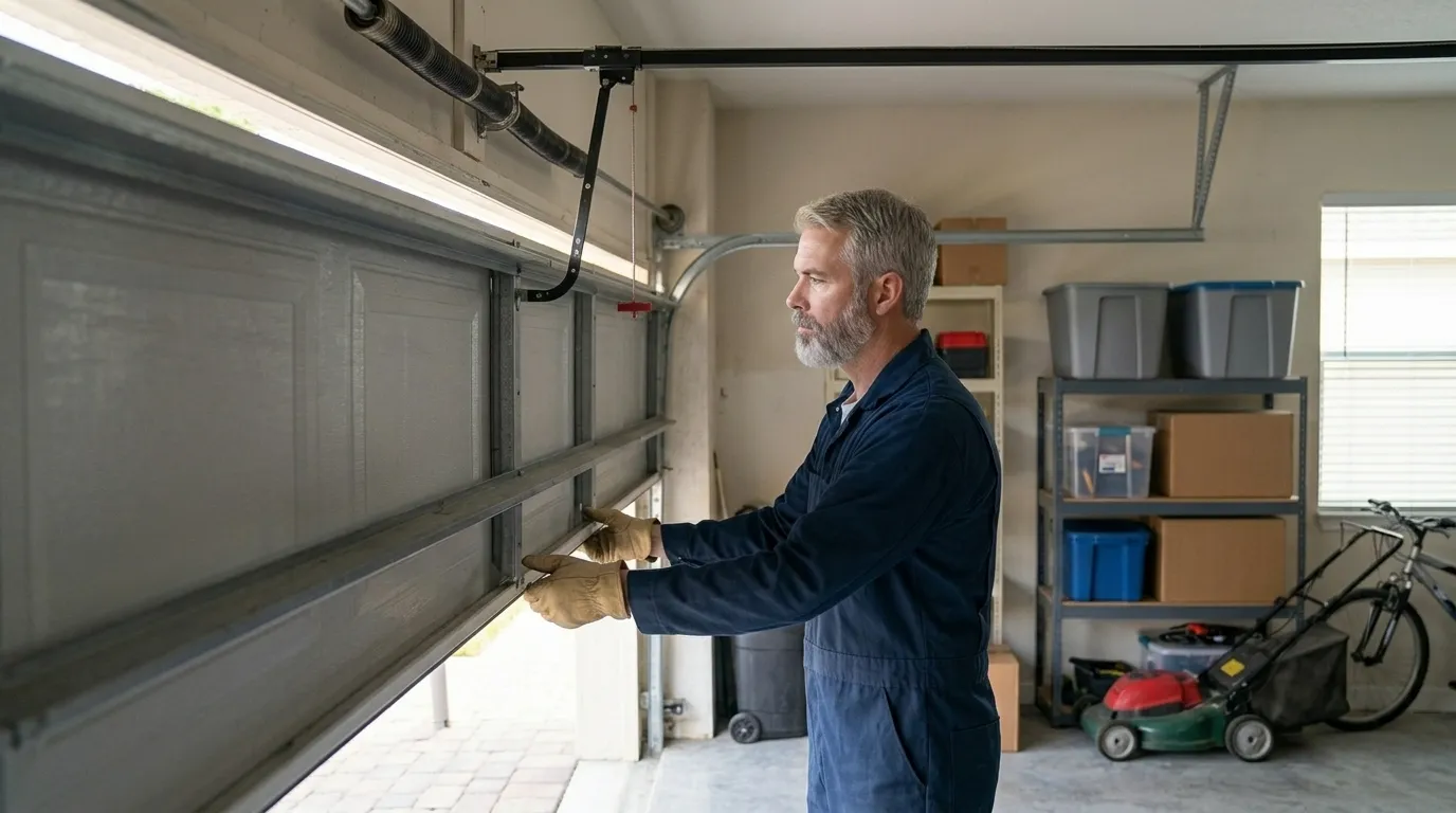 Insulated panel garage door