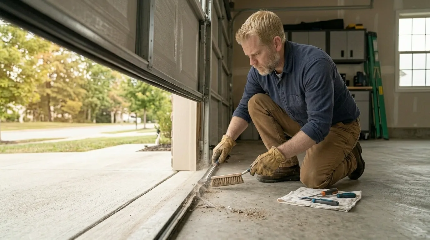 Modern flush garage door