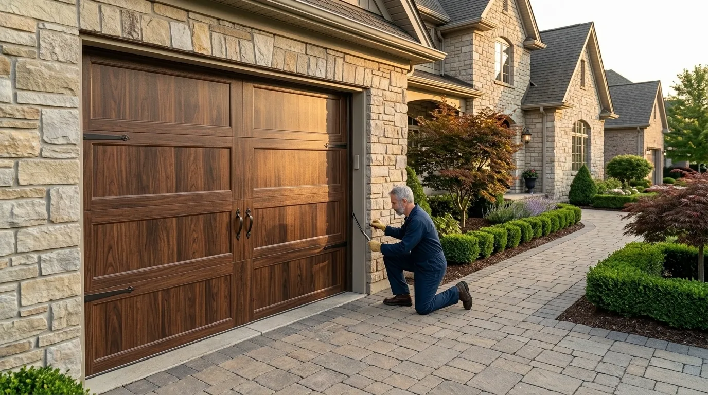 Modern flush garage door