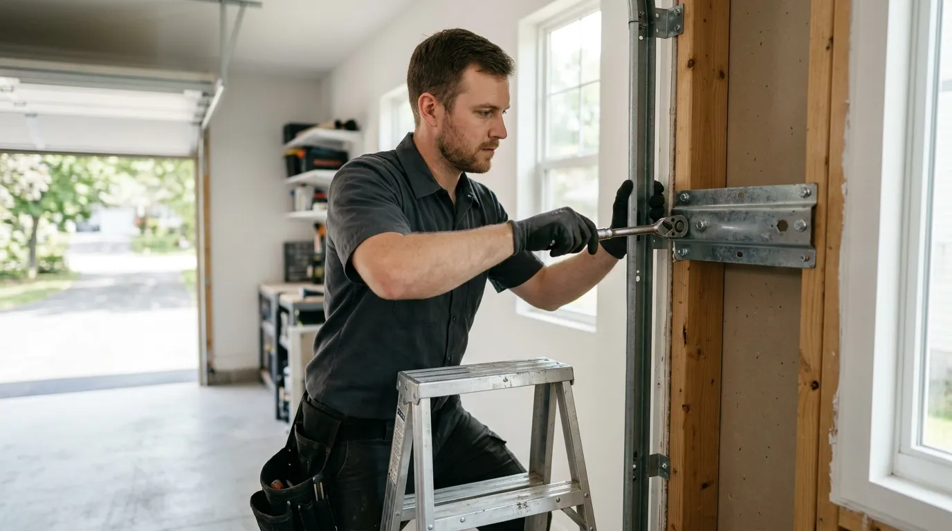 Insulated panel garage door