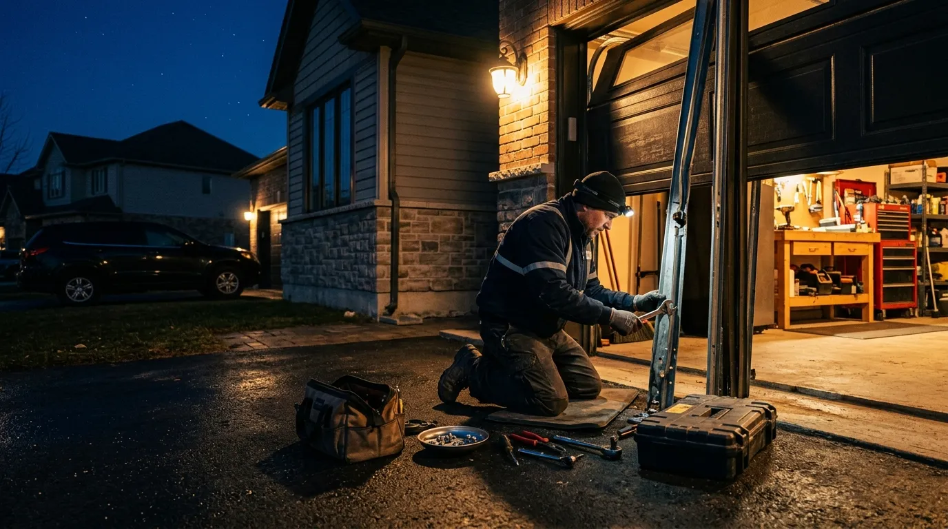Modern flush garage door