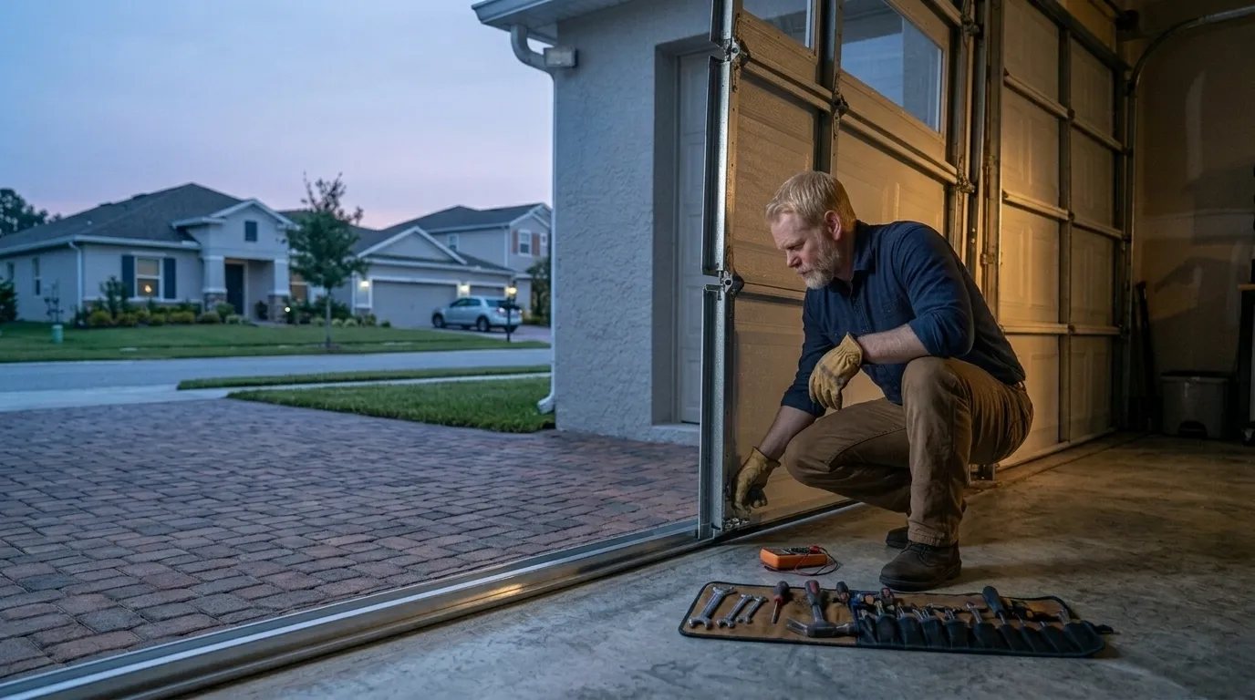 Insulated panel garage door